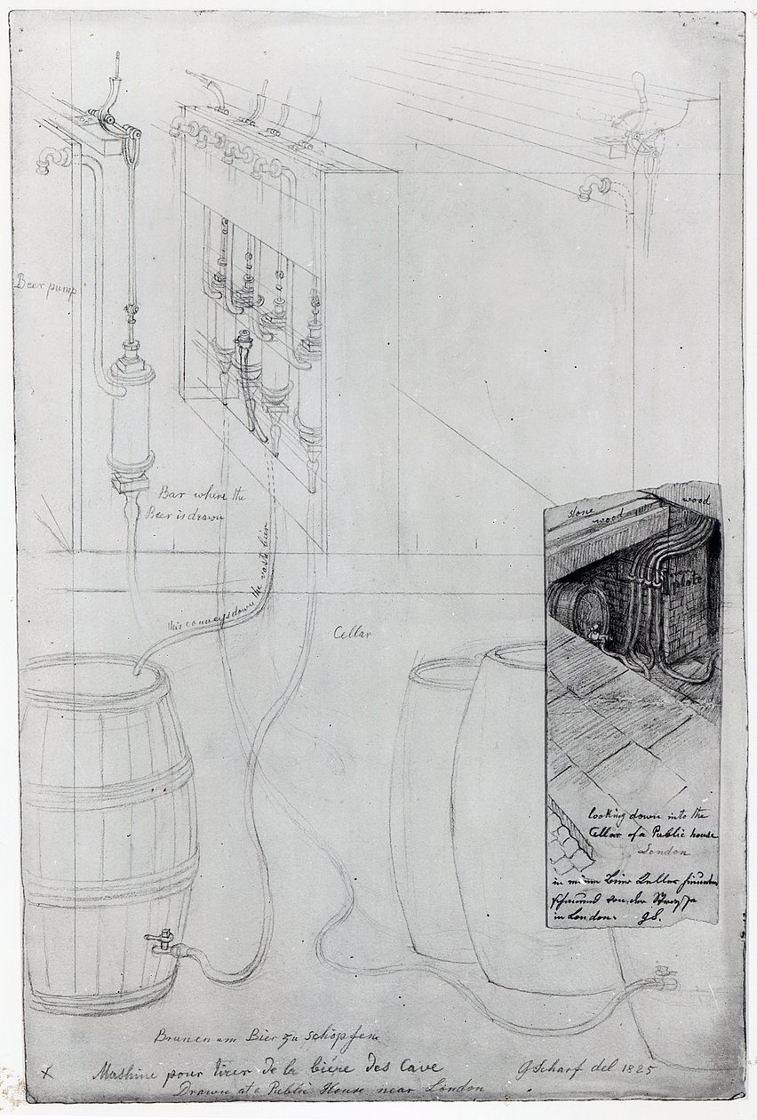 Equipamento de adega de cerveja, 1825 de George the Elder Scharf