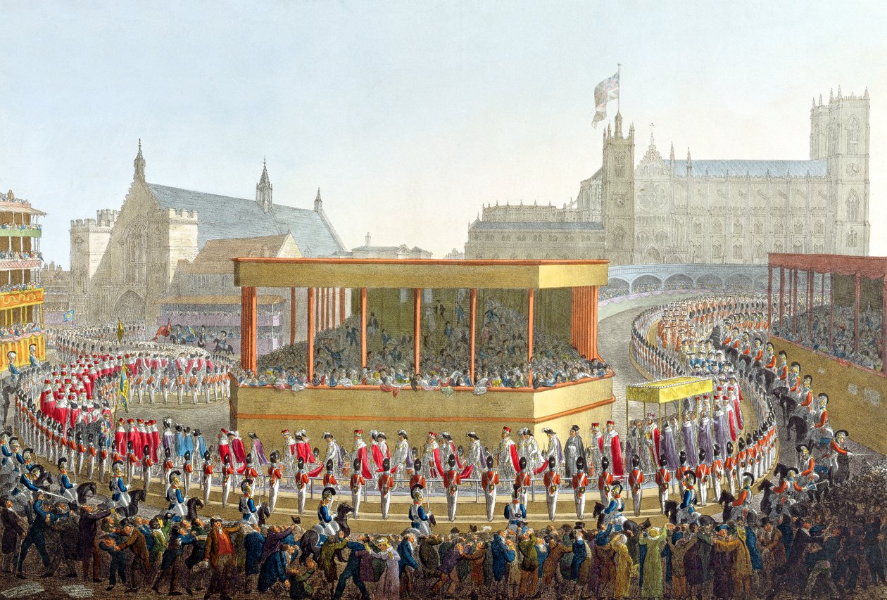 Procissão de Coroação de George IV, 1821 de George the Elder Scharf