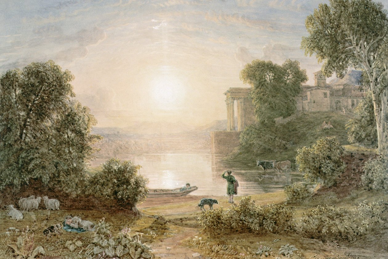 Paisagem Clássica de George the Younger Barret
