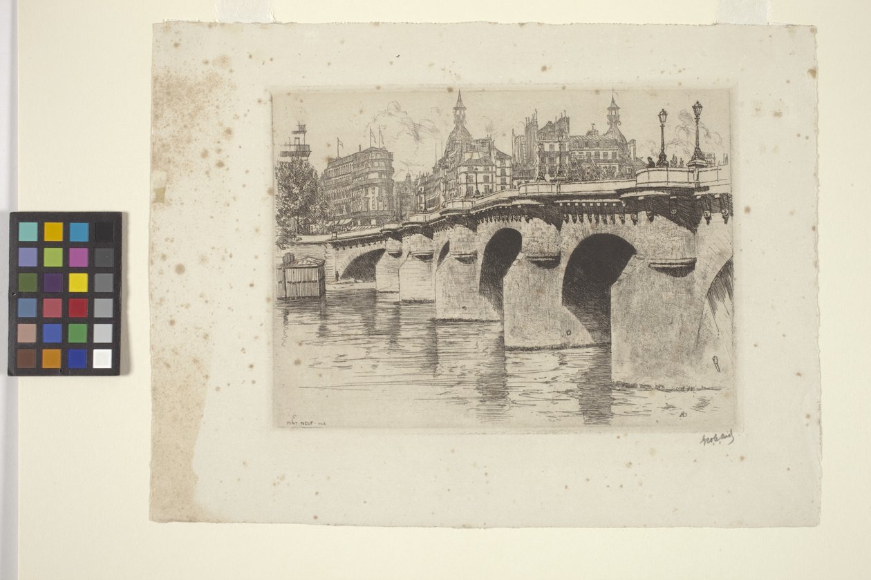 Pont Neuf, No. 2 (tinta) de George Charles Aid