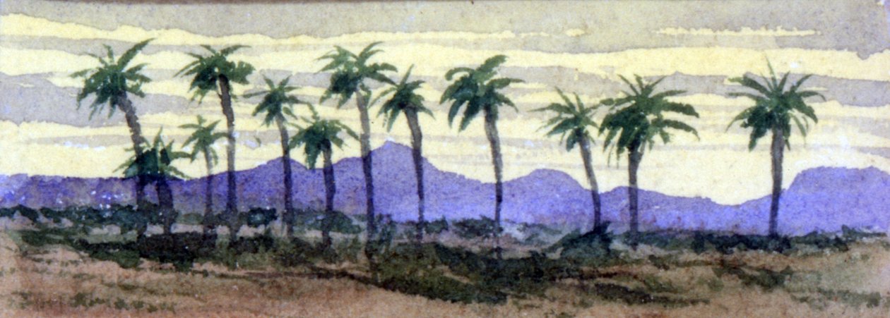 Palmeiras do deserto (aguarela) de George Sand