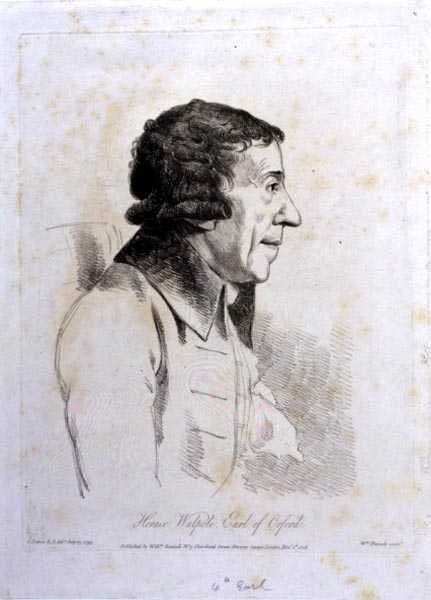 Horace Walpole, 4º Conde de Orford (1717-97), gravada por William Daniell (1769-1837) de George (after) Dance