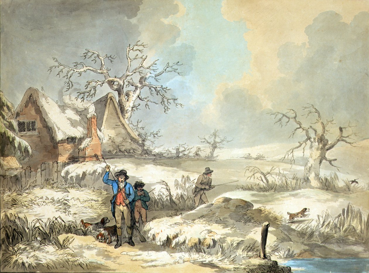 Snipe Shooting, gravada por Thomas Rowlandson (1756-1827), pub. por J. Harris de George (after) Morland