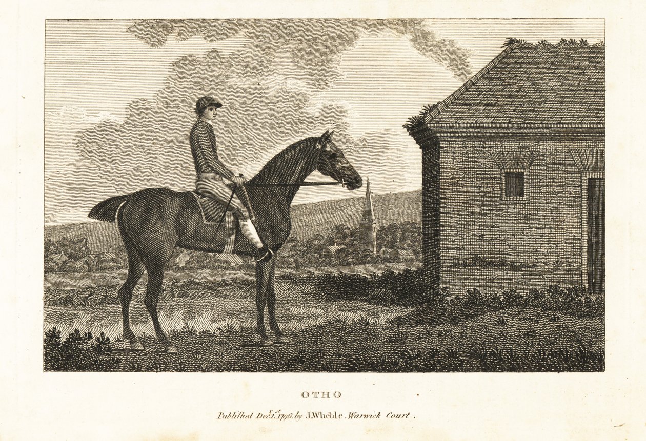 Retrato do cavalo de corrida puro-sangue Otho de George (after) Stubbs