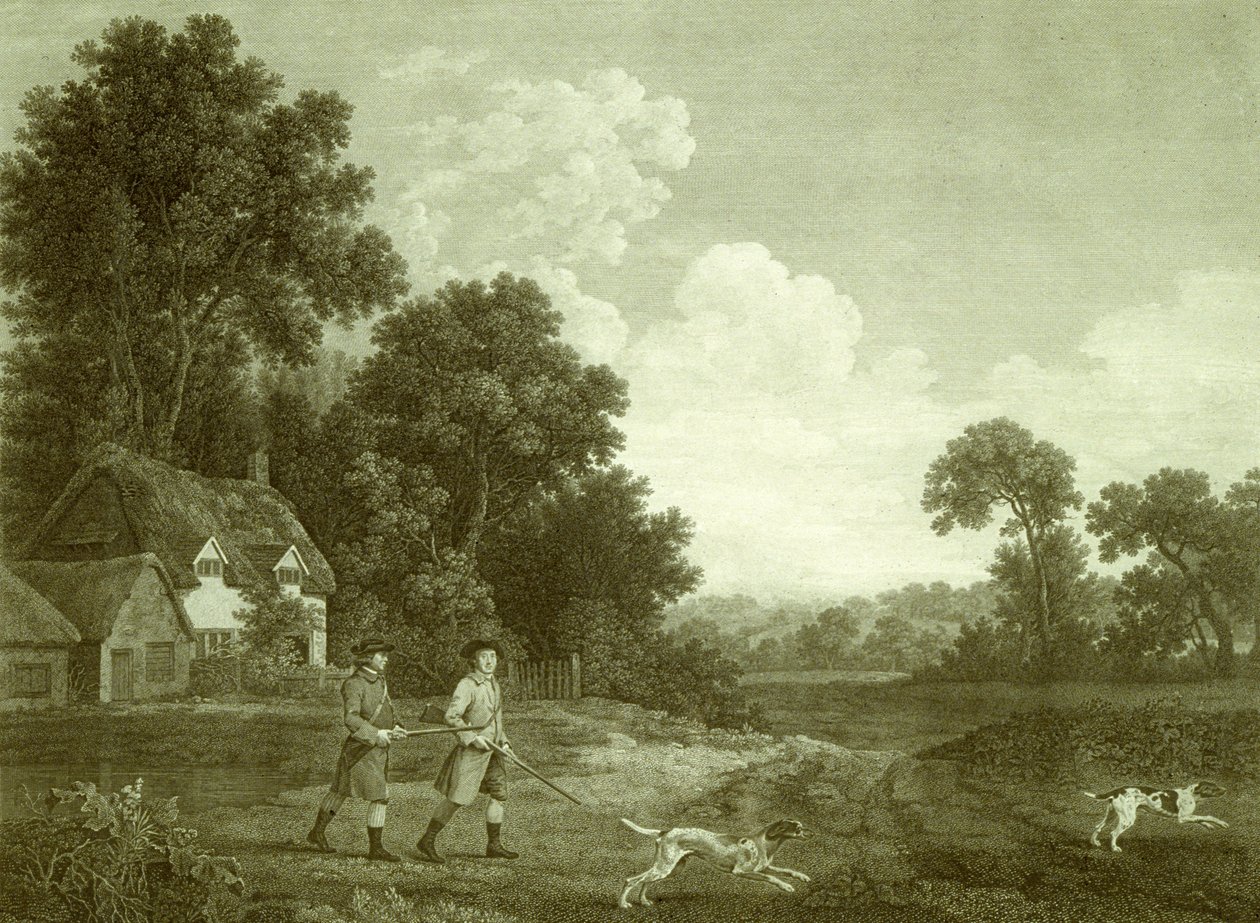 Dois Cavalheiros a Disparar, Placa 2 (gravação) de George (after) Stubbs