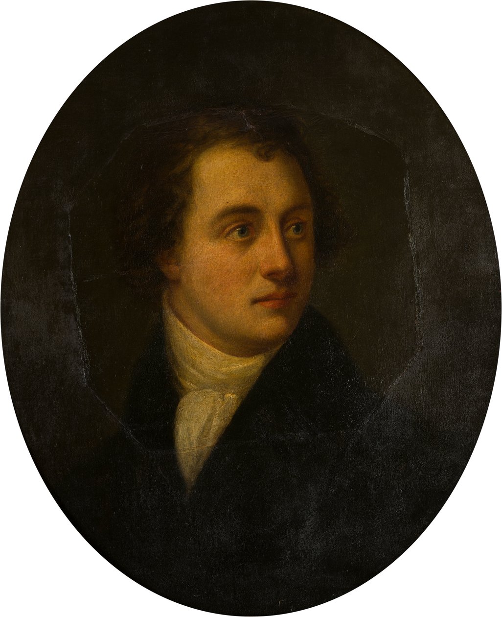 Retrato de um Cavalheiro Desconhecido, c.1807-19 (óleo sobre cobre) de George (attr.to) Harlow