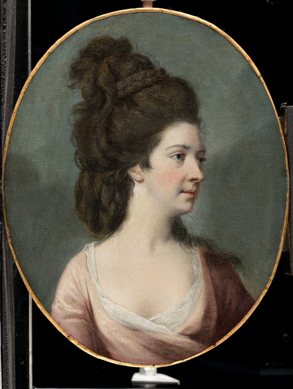 Miss La Touche (óleo sobre tela) de George (circle of) Romney