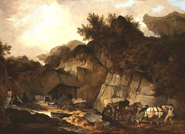 A pedreira de ardósia de George (circle of) Stubbs
