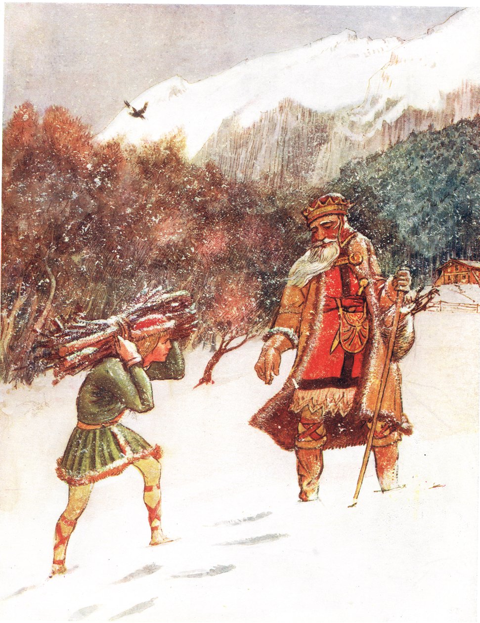 Bom rei Wenceslas, ilustração de &39;A Picture Song Book&39;, 1910 de George, 9th Earl of Carlisle Howard
