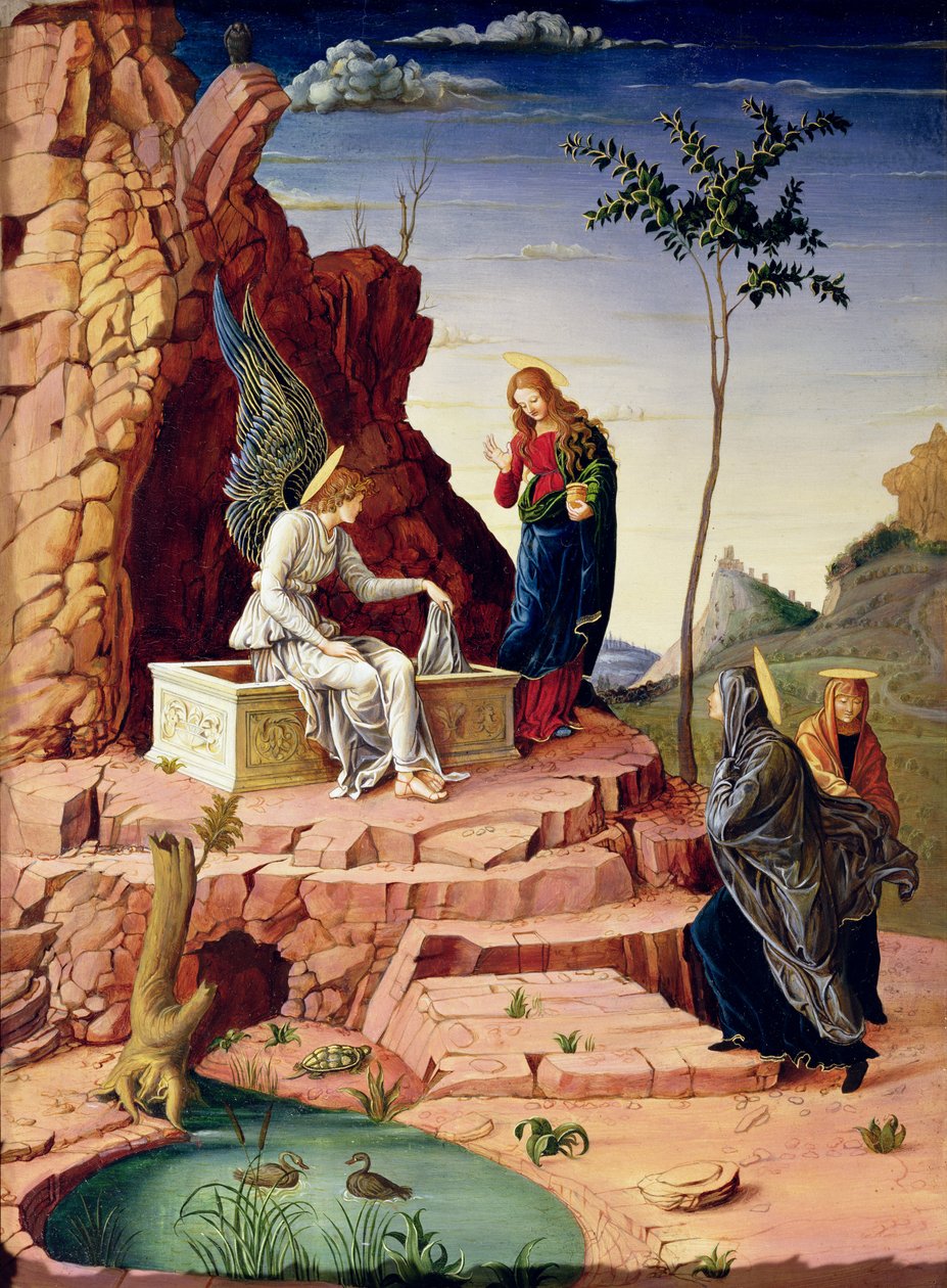 Mulheres Santas no Túmulo de Cristo, depois de Mantegna, 1869 de George, 9th Earl of Carlisle Howard