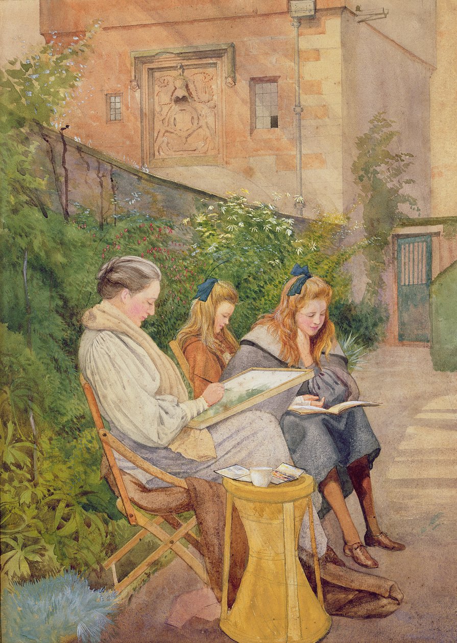 Filha e Grandaughters do artista de George, 9th Earl of Carlisle Howard