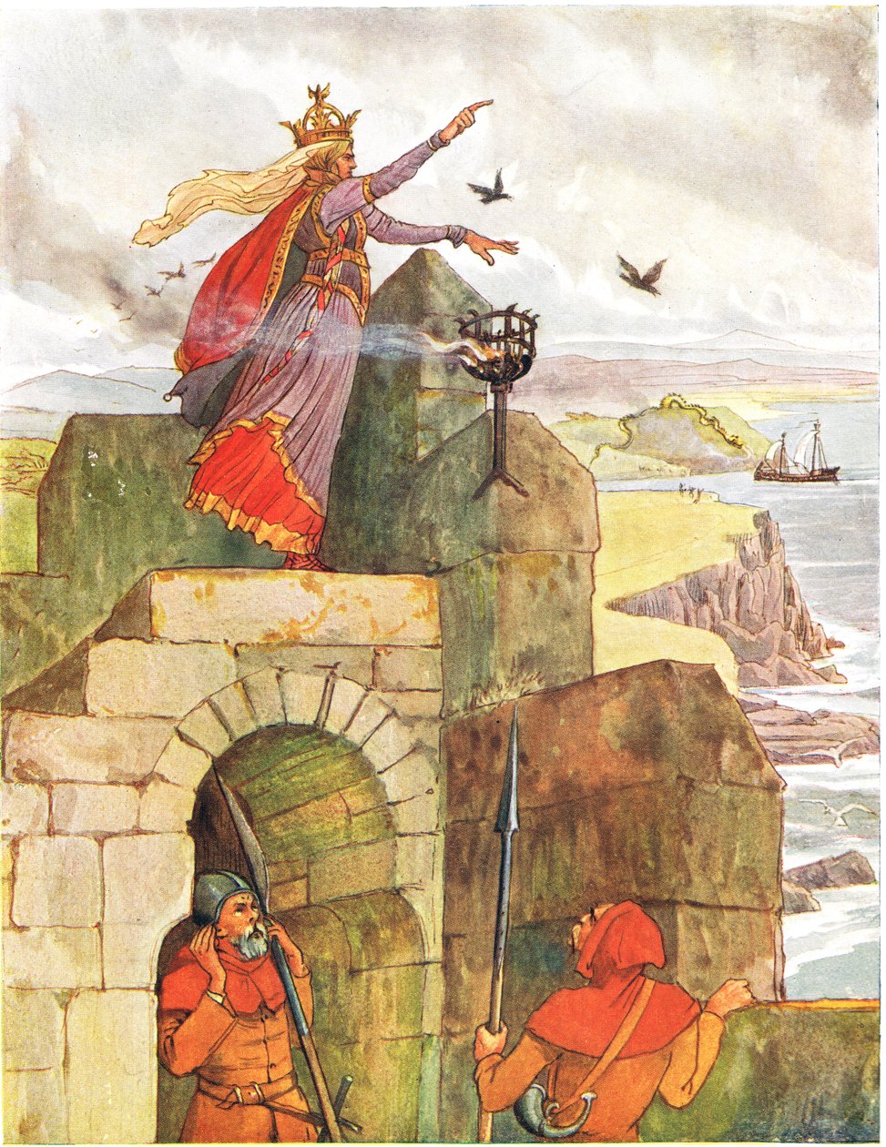 O Laidley Worm de Spindleston Heugel, ilustração de &39;A Picture Song Book&39;, 1910 de George, 9th Earl of Carlisle Howard