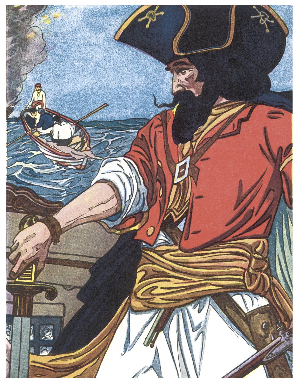 Retrato de um pirata Ilustração de "The boys book of pirates" de George Albert Williams (1875-1932) 1913 de George Alfred Williams