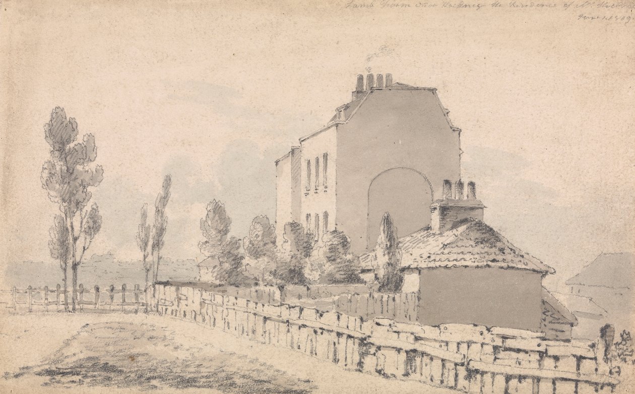 Lamb Farm perto de Hackney, a Residência de Hick? Richmond Road de George Arnald