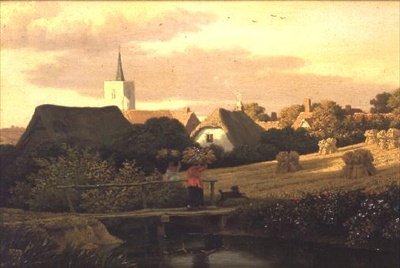 Paisagem com feno (painel) de George Arnald