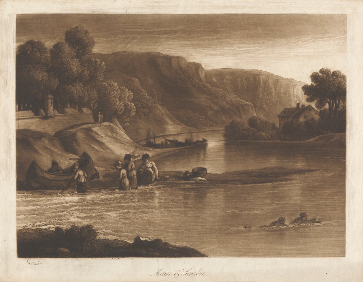 Meuse e Sambre, a partir da Porta da Sambre de George Arnald