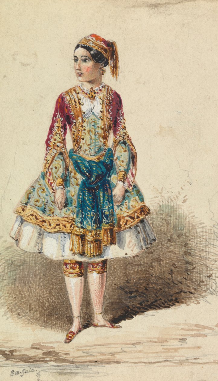 Rapariga em trajes do Próximo Oriente de George Augustus Sala