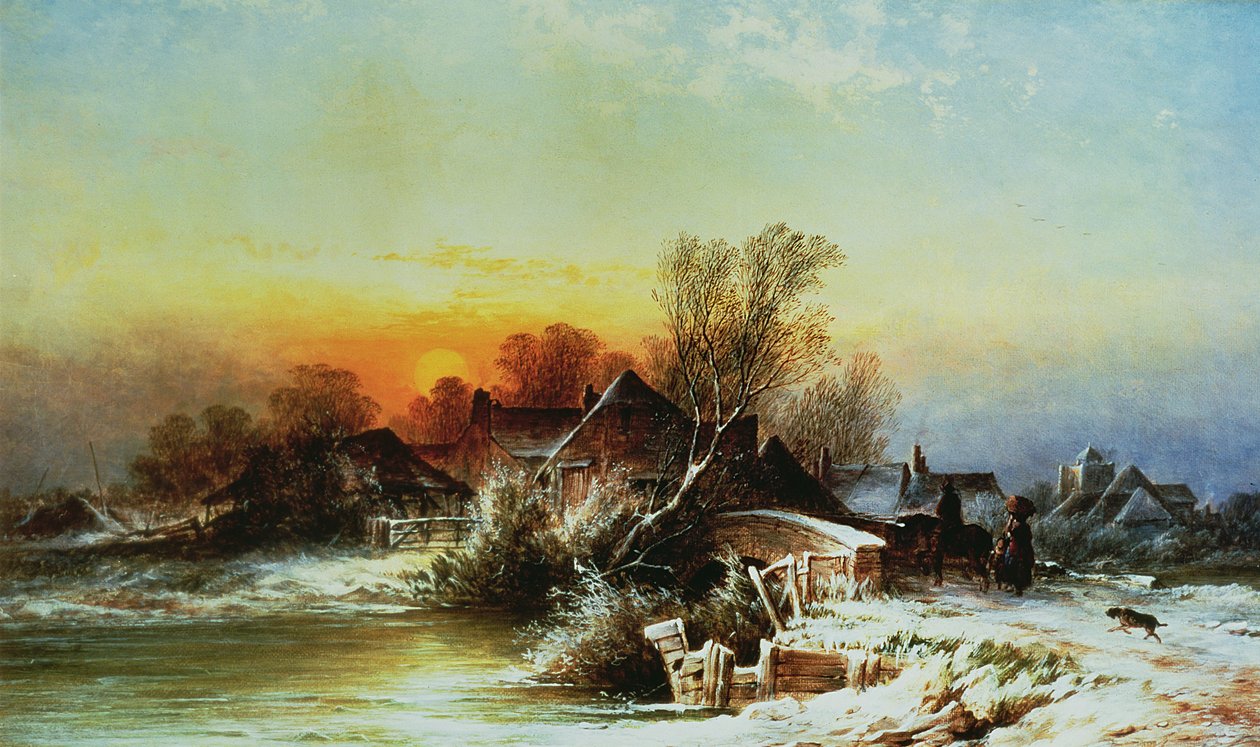 Noite de inverno na toupeira, Surrey de George Augustus Williams