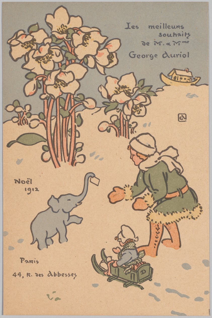 Noël (cartão de férias) de George Auriol