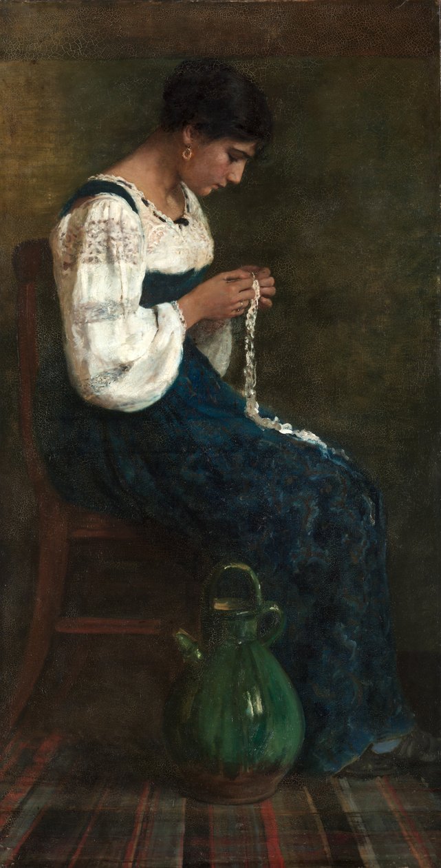 Criador de rendas de Capri, 1884. de George B. Butler