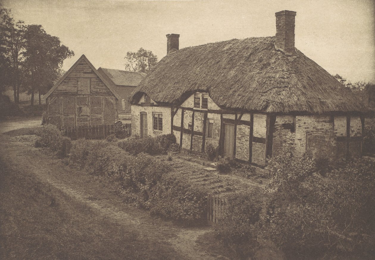 Casa de Izaak Walton em Shallowford, Staffordshire, 1880, impresso em 1888., 1880, impresso em 1888. de George Bankart