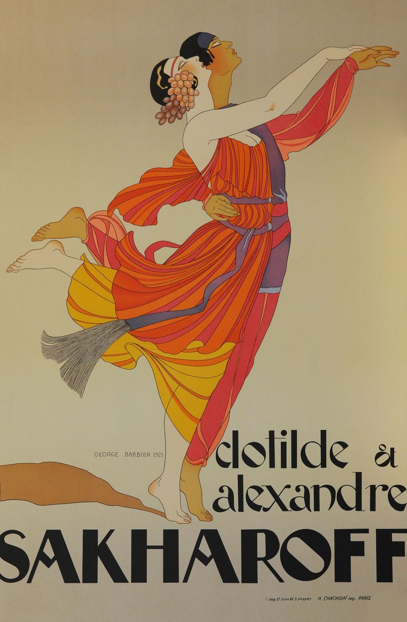Clotilde e Alexandre Sakharoff, 1921. de George Barbier