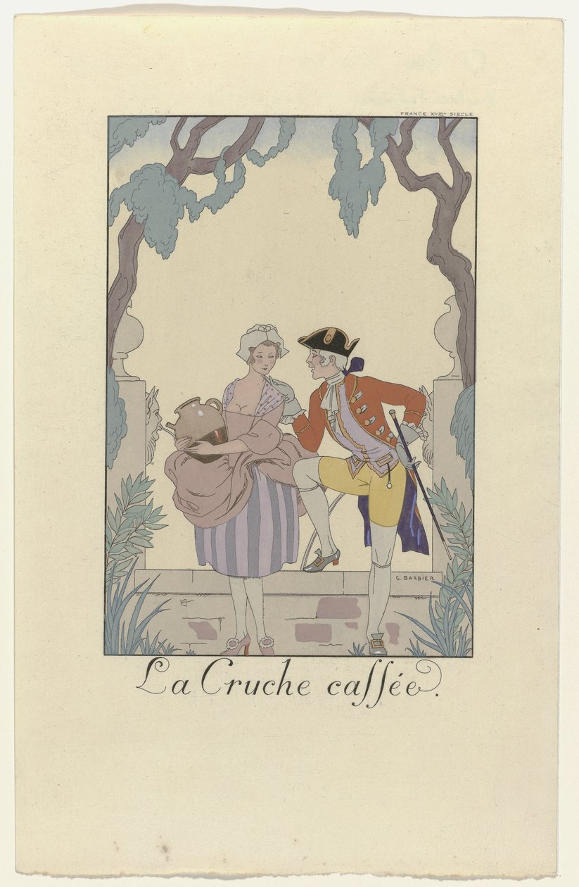 Falbalas e Fanfreluches para 1925: O Jarro do Café de George Barbier