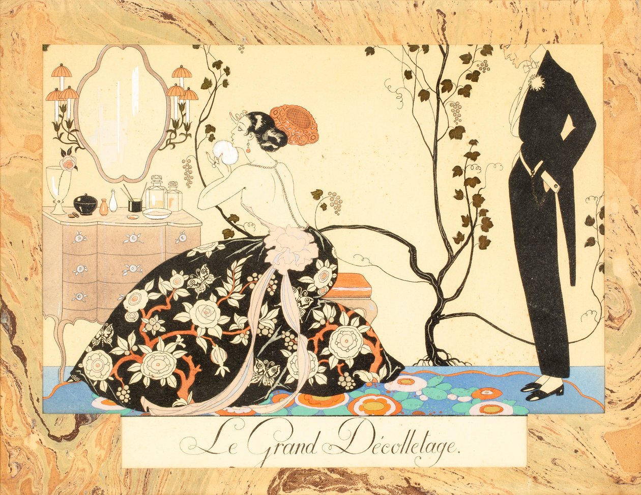 Le Grand Décolletage, de Le Bonheur du Jour ou, Les Graces à la Mode, 1924. de George Barbier