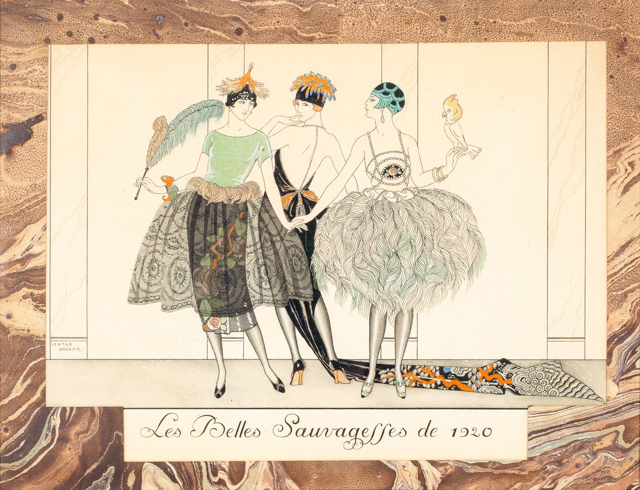 Les Belles Sauvageffes de 1920, de Le Bonheur du Jour ou, Les Graces à la Mode, 1924. de George Barbier