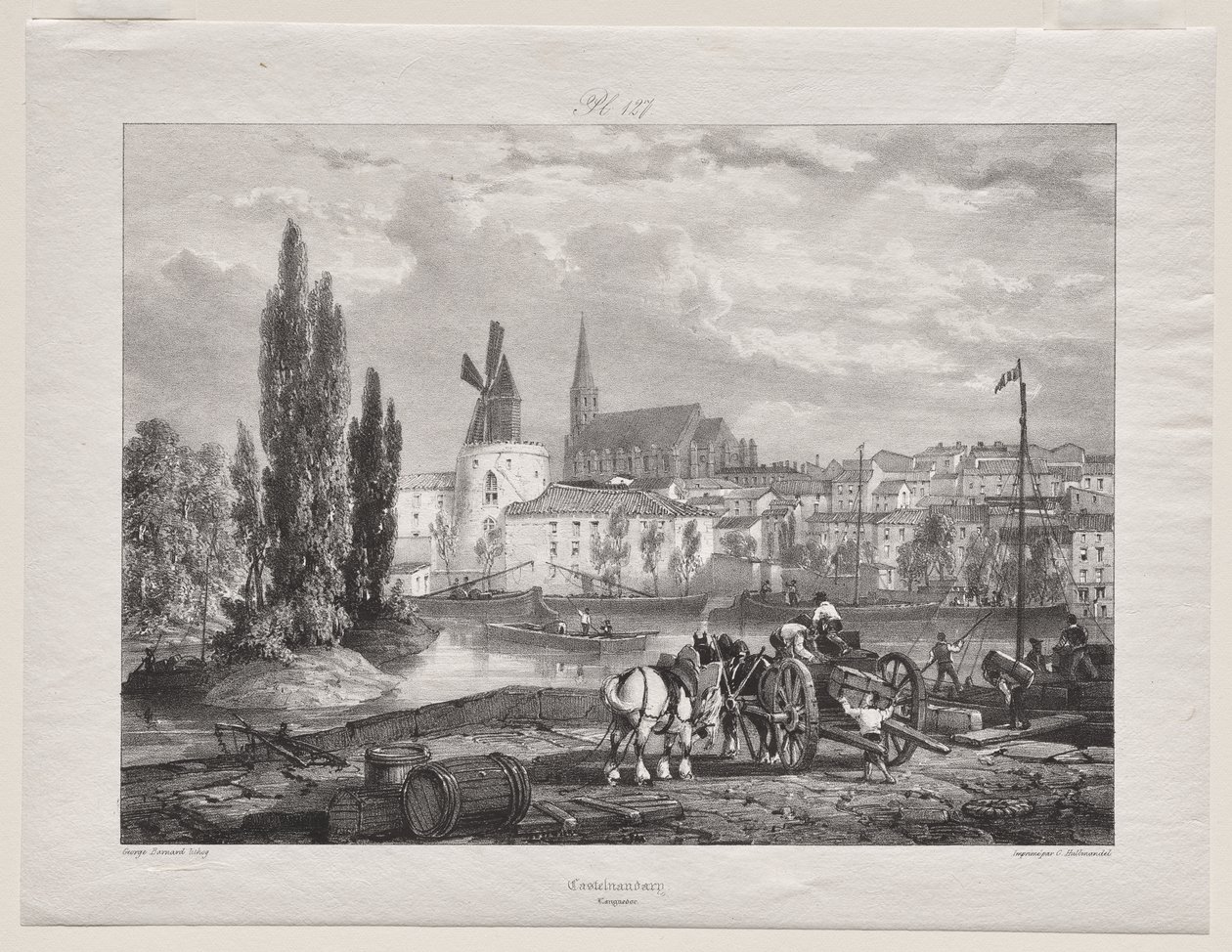 Viagens pitorescas e românticas na França antiga (Languedoc II, parte I): Castelnaudary de George Barnard