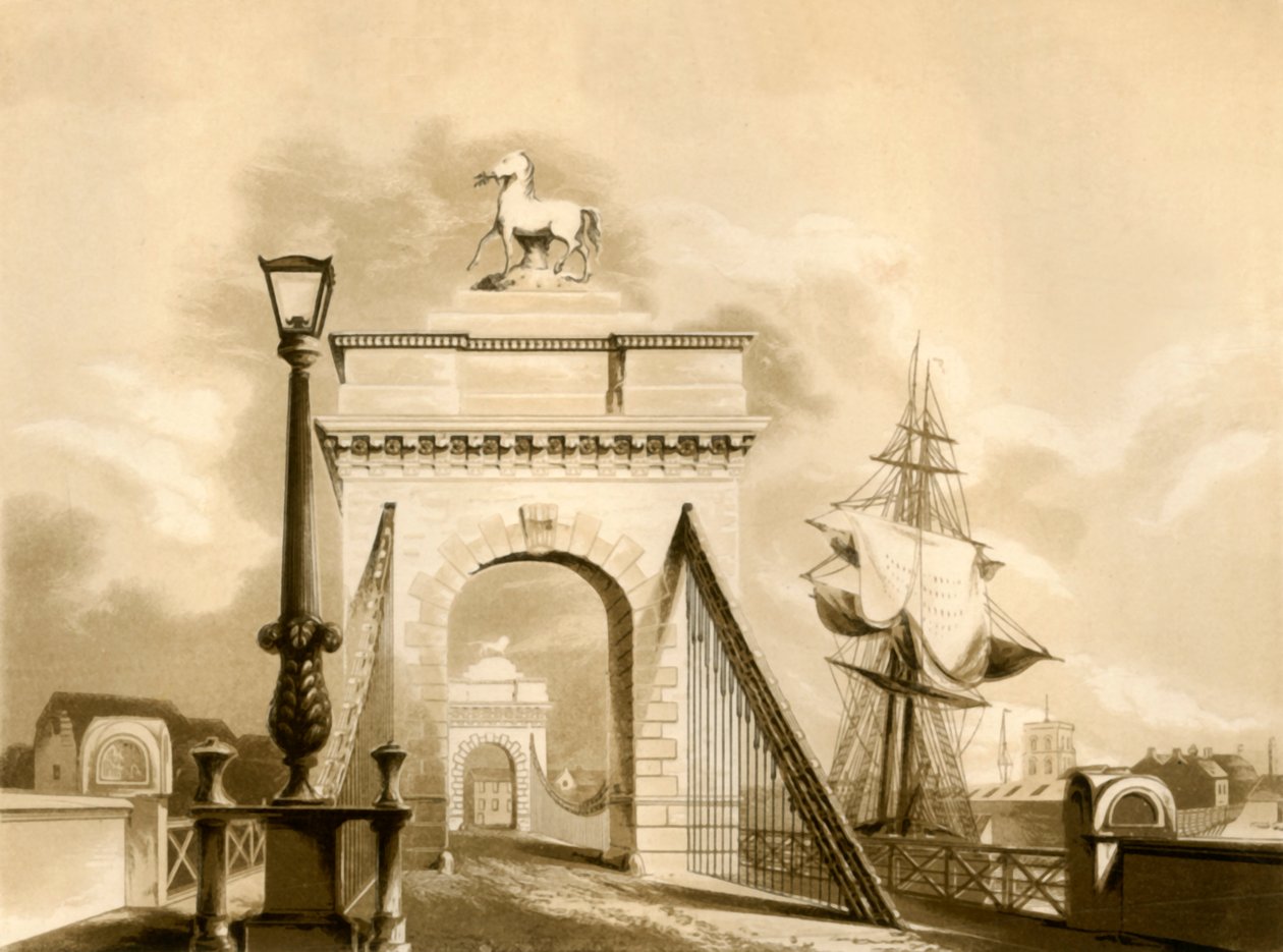 Ponte de Norfolk, New Shoreham, 1835. de George Baxter
