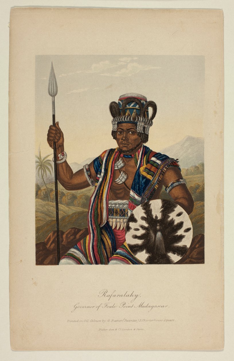 Rafaralahy, governador de Foule Point, Madagáscar de George Baxter