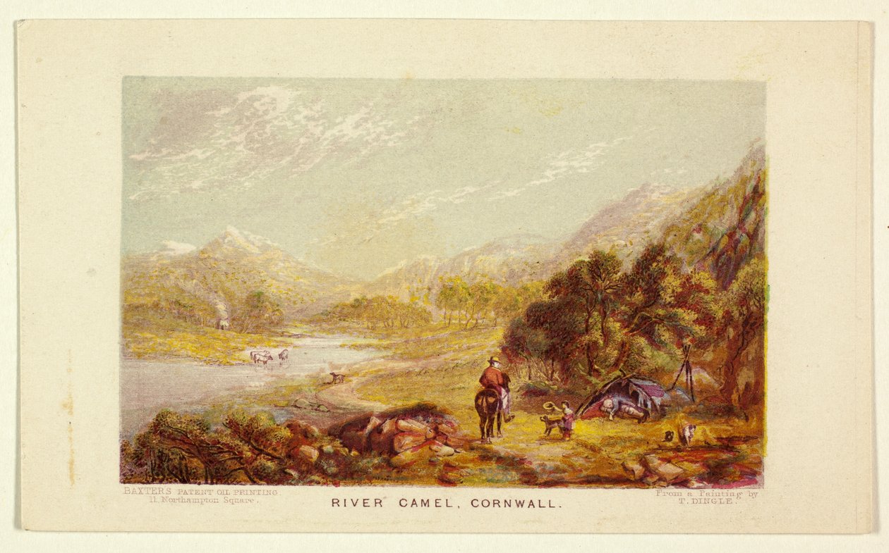 Rio Carnel, Cornualha de George Baxter