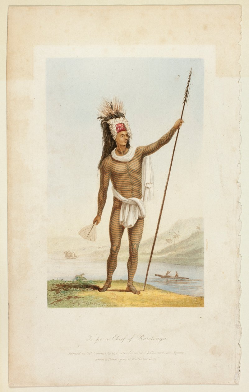 Te Po, chefe de Rarotonga de George Baxter