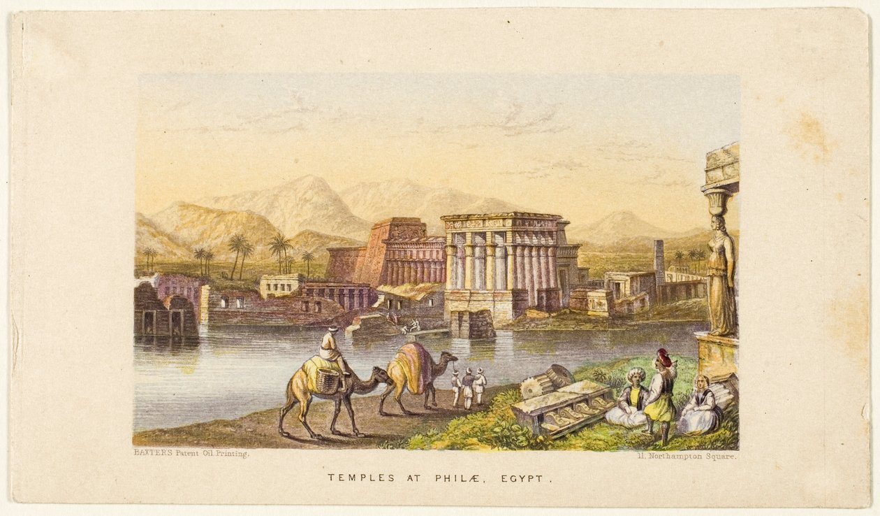 Templos de Filae, Egito de George Baxter