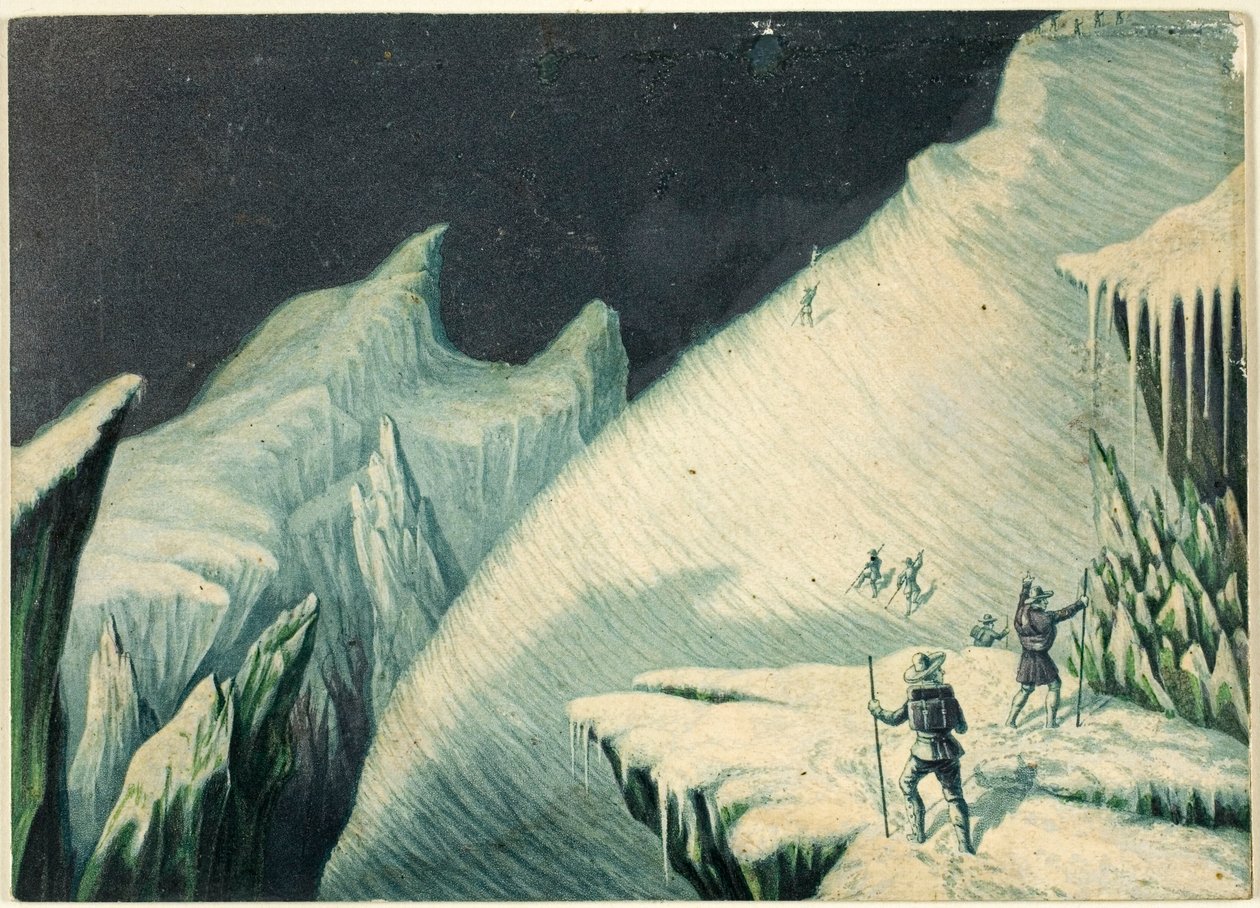 O Mur de la Côte, de A ascensão do Monte Branco de George Baxter