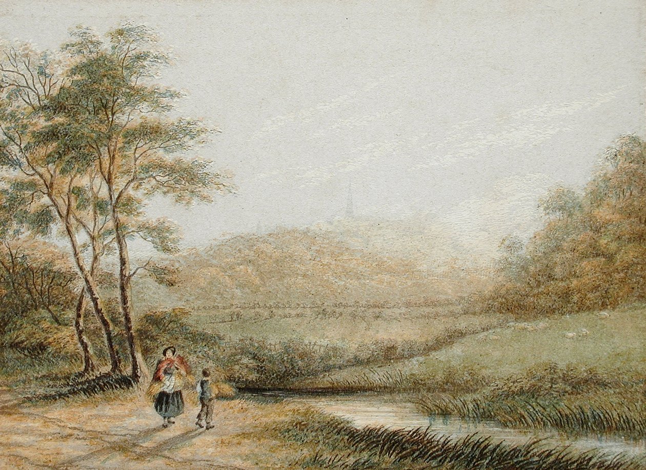Vista de Harrow-on-the-Hill de George Baxter