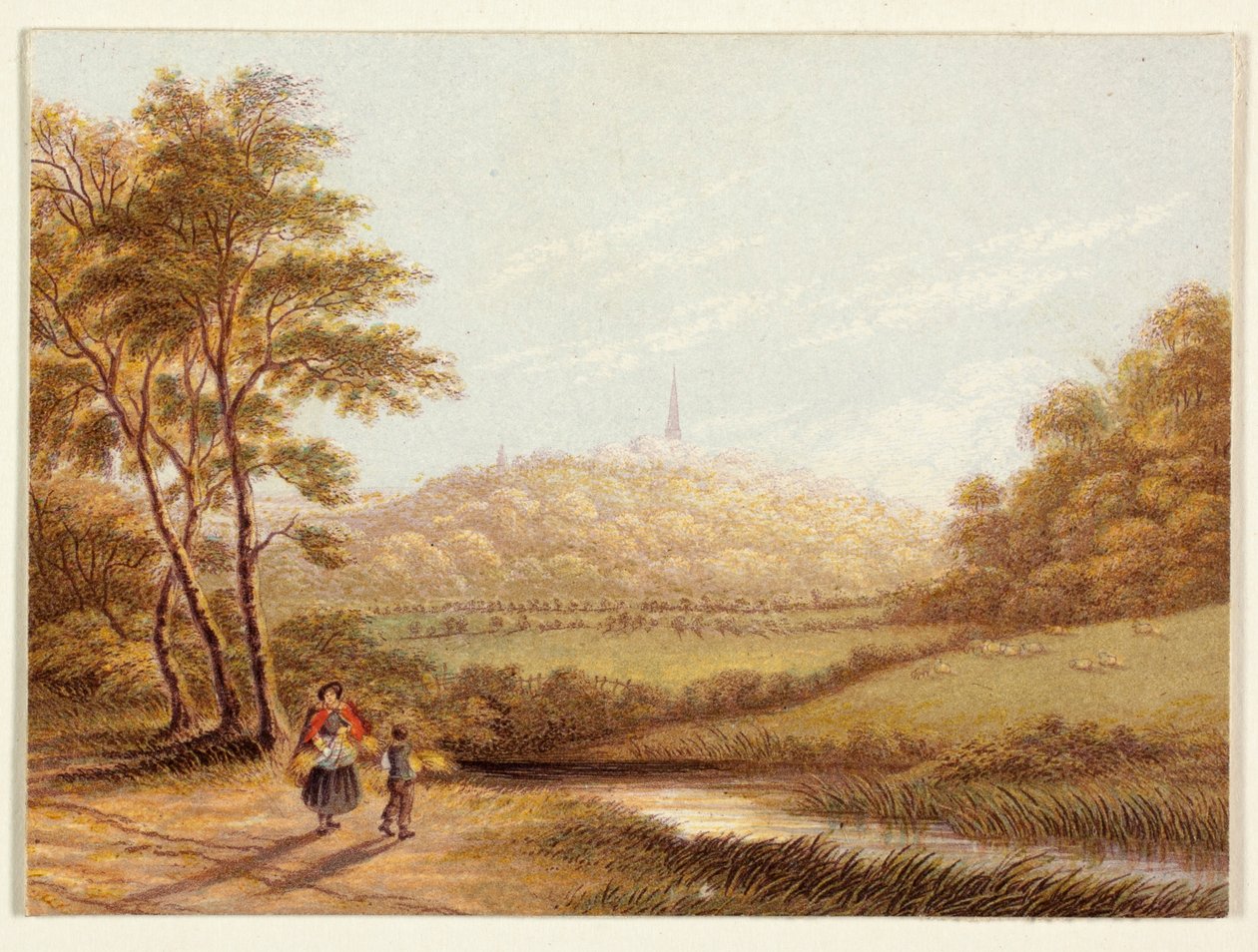 Vista de Harrow-on-the-Hill de George Baxter