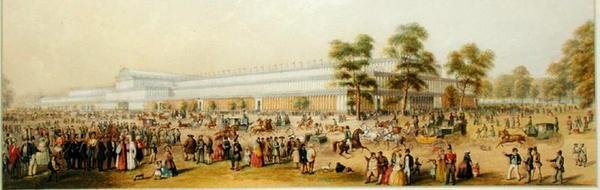Vista do Palácio de Cristal (estampa Baxter) de George Baxter