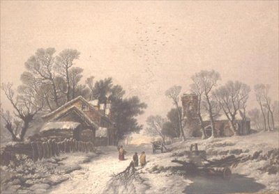 Inverno (impressão) (ver também 144946) de George Baxter