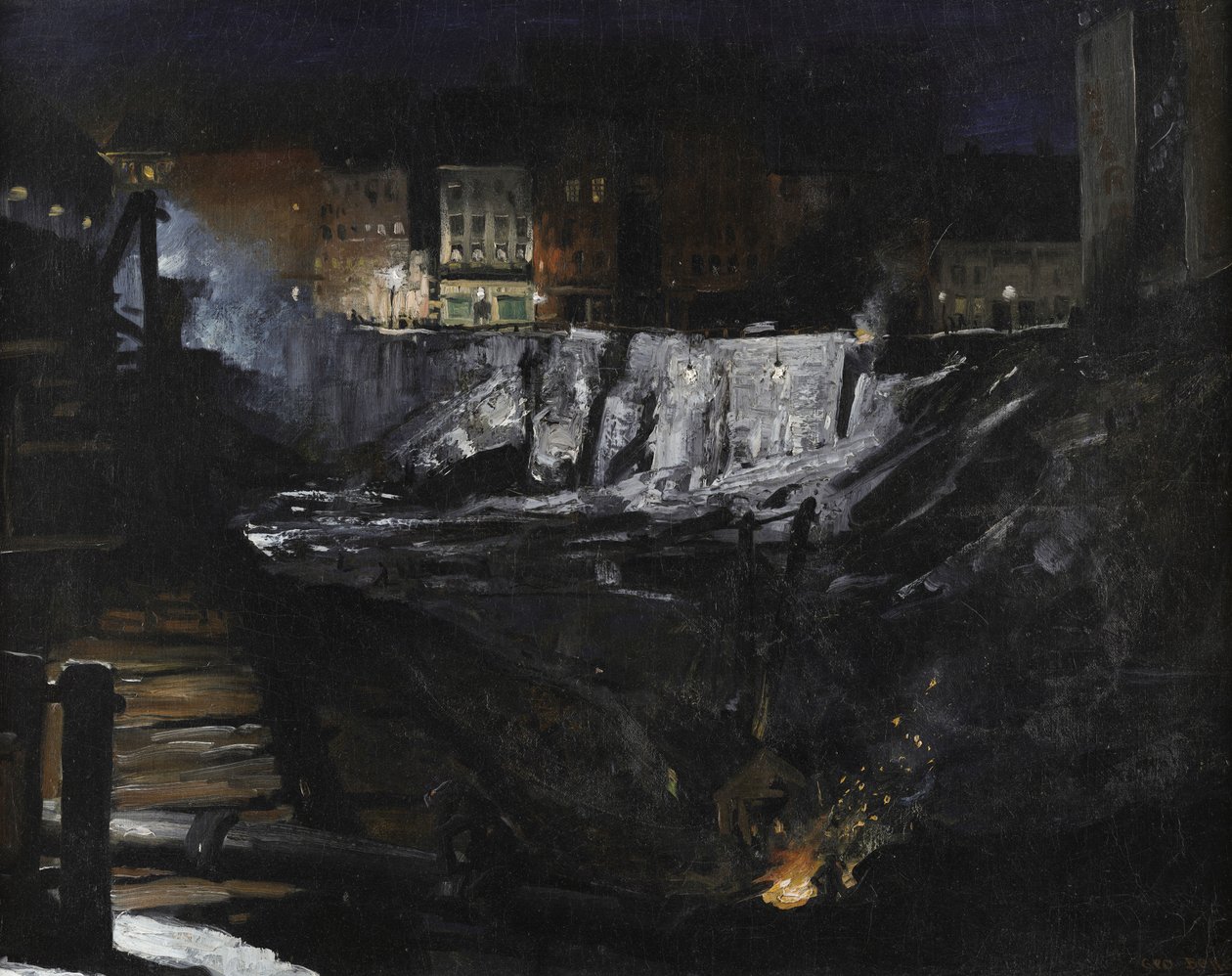 Trabalho de escavação à noite de George Bellows