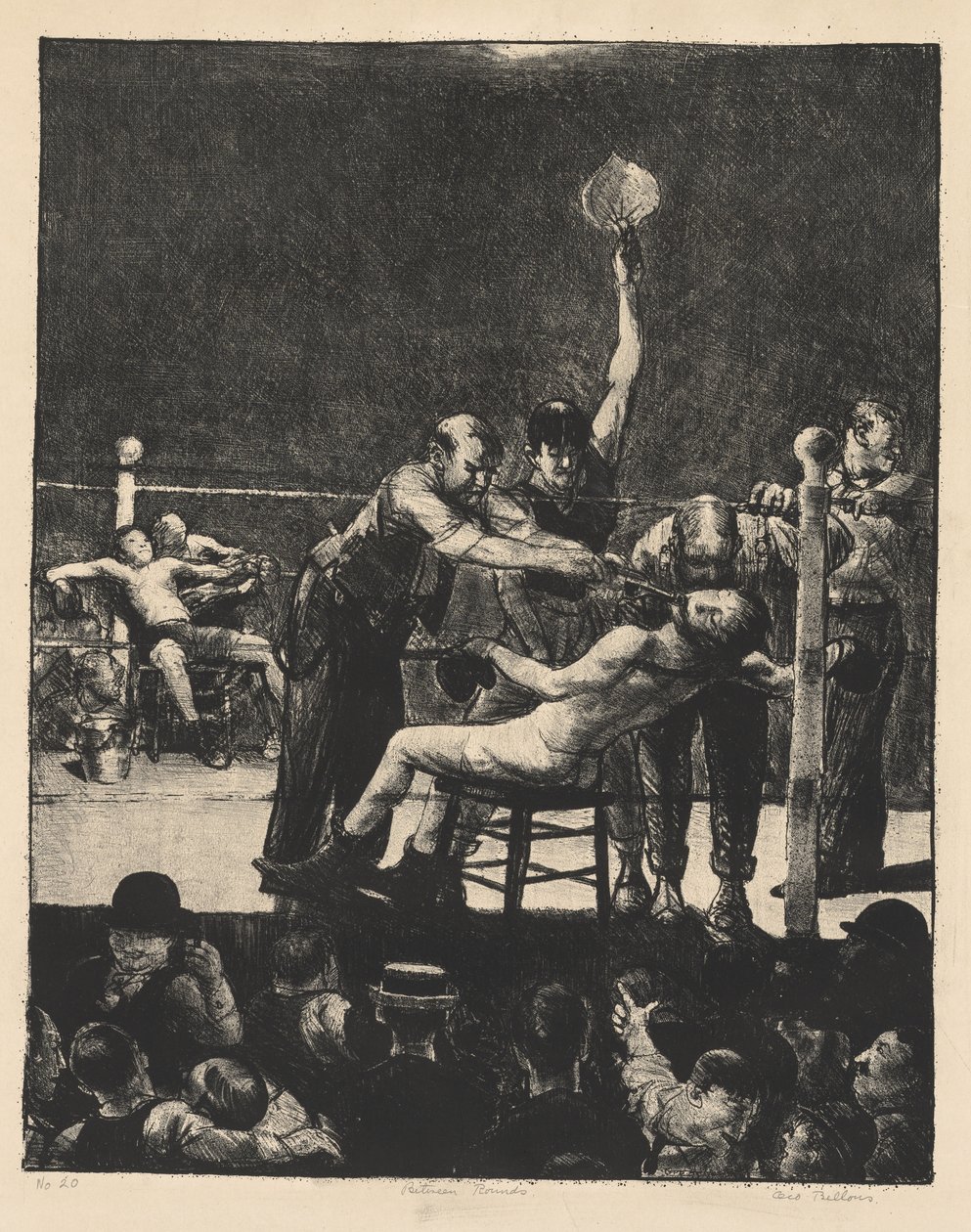 Entre as rondas, pequeno, segunda pedra de George Bellows