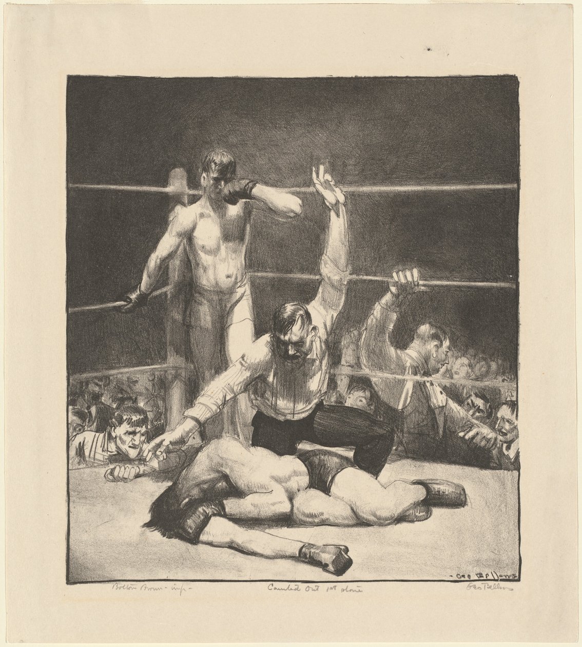 «Counted Out», primeira pedra de George Bellows