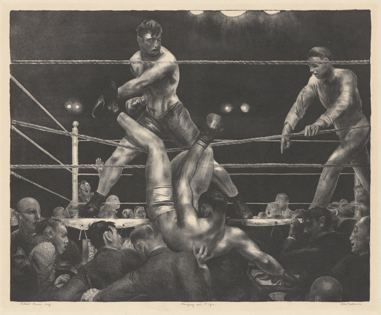Dempsey e Firpo de George Bellows