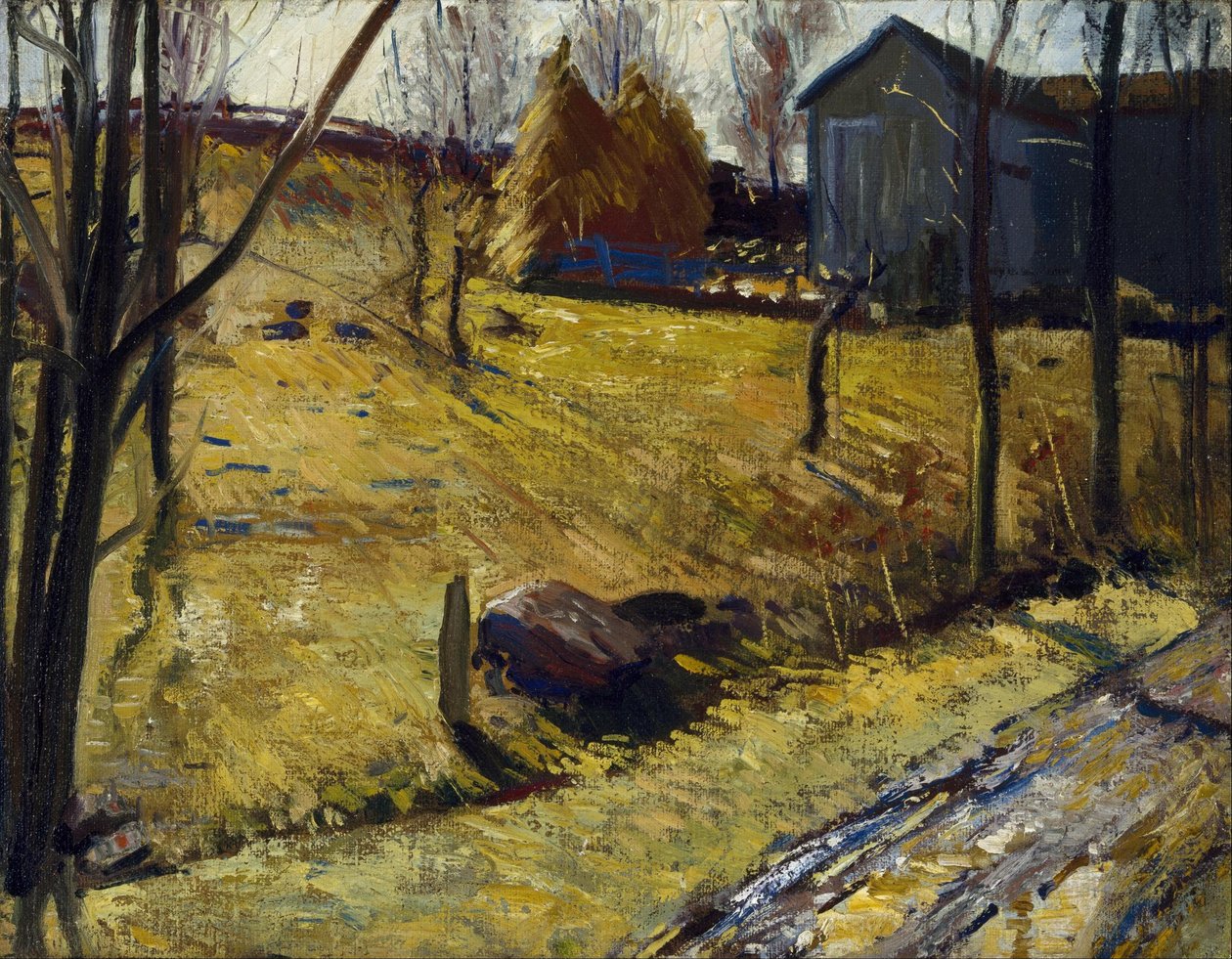 Medas de feno e celeiro de George Bellows