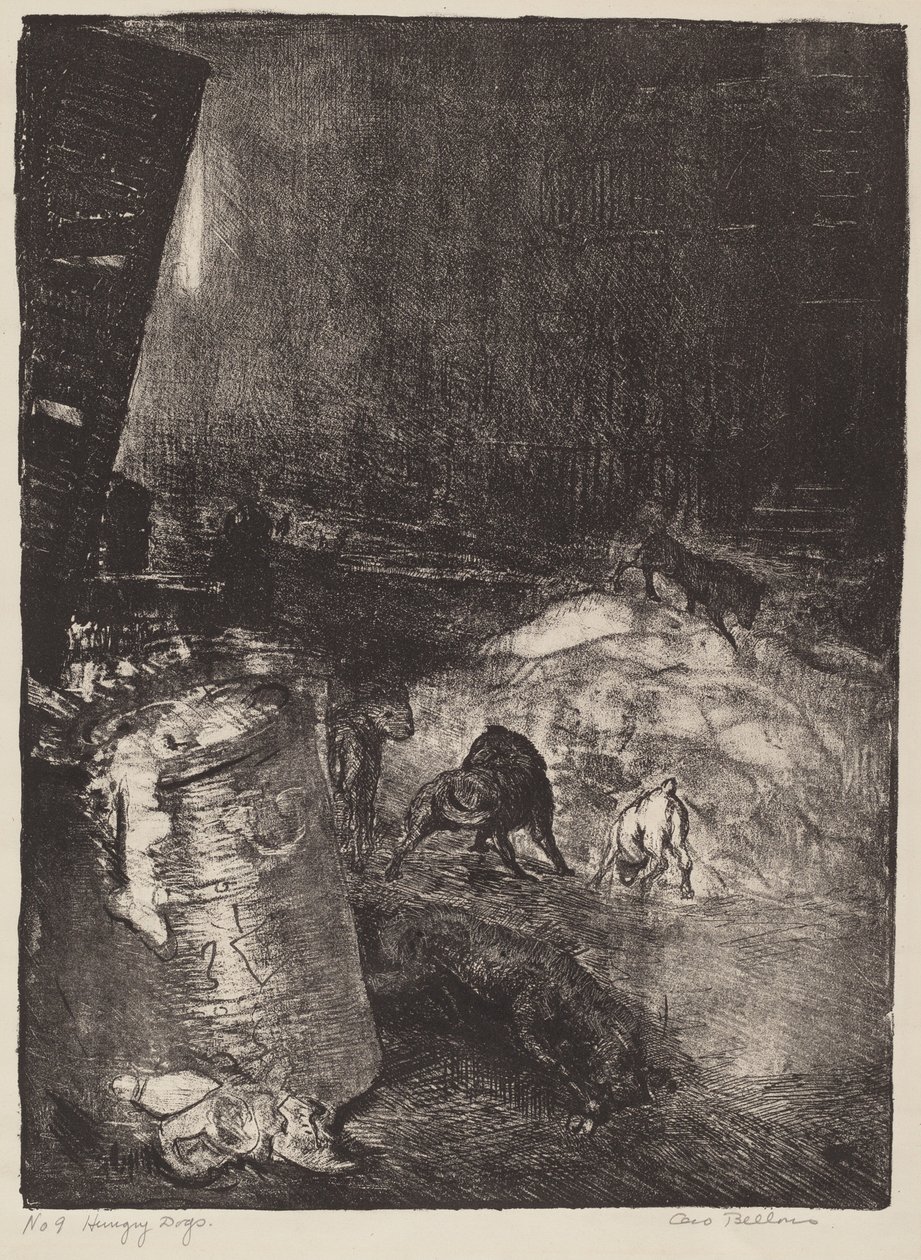 Cães Famintos, segunda pedra de George Bellows
