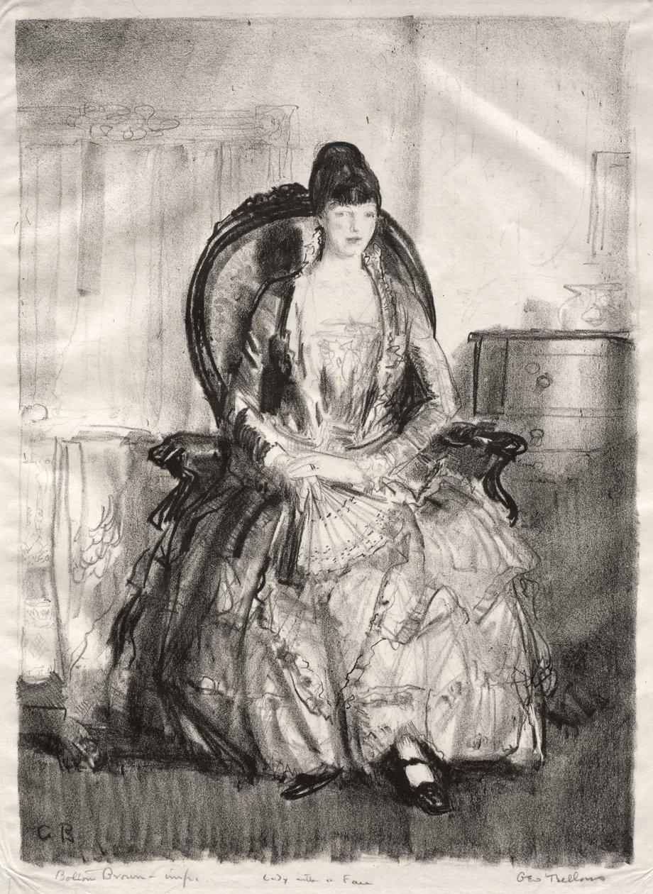 Senhora com um leque de George Bellows