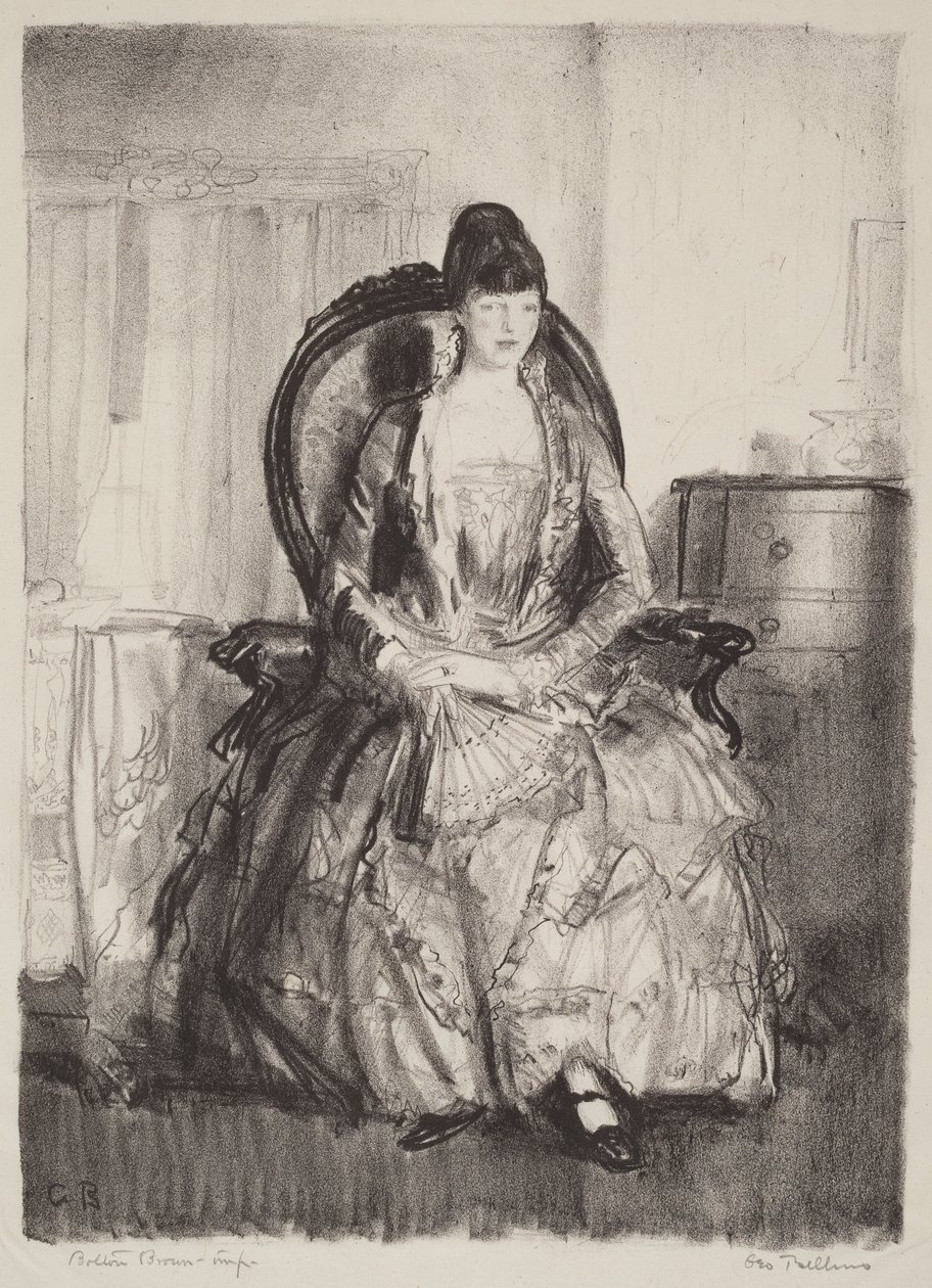 Senhora com leque de George Bellows