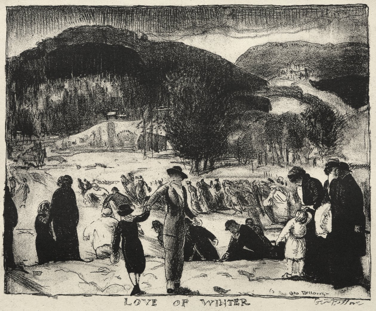 Amor do inverno, Natal de 1917 de George Bellows