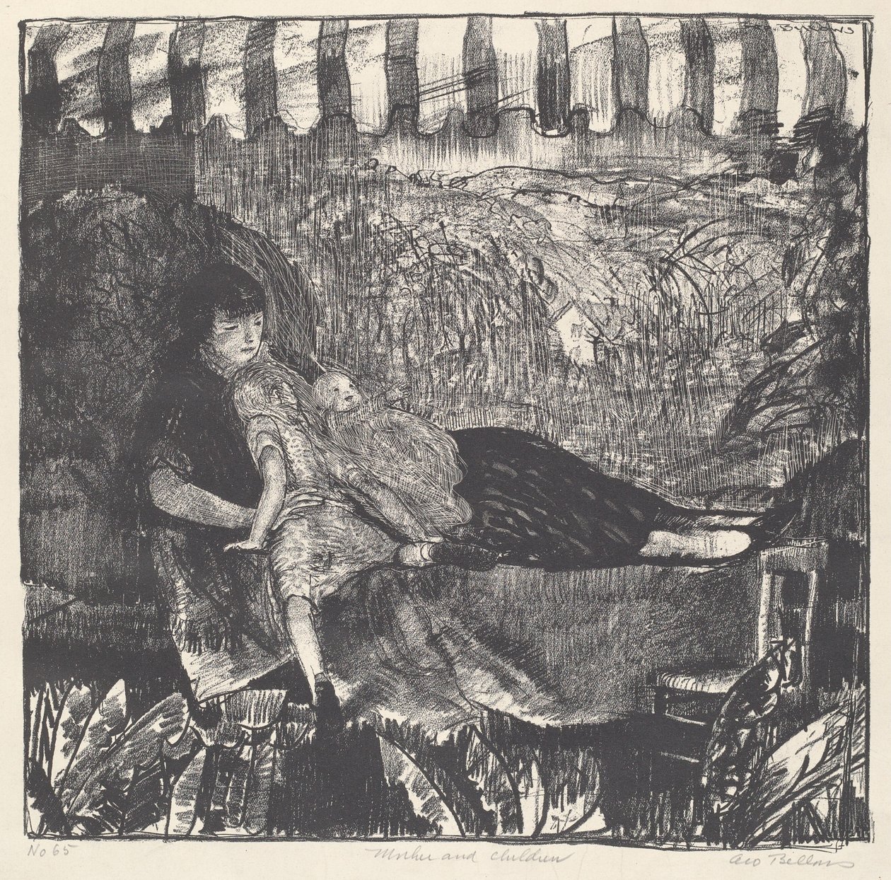 Mãe e filhos de George Bellows